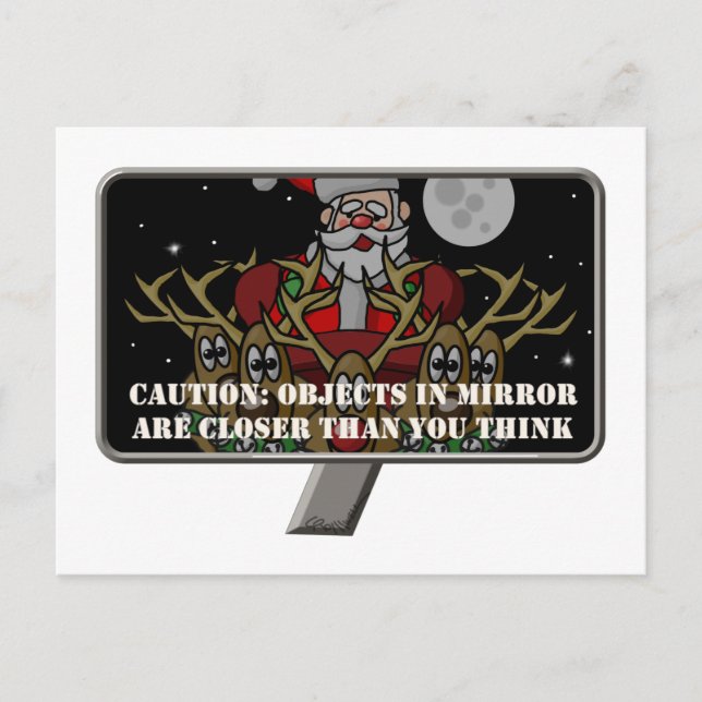 Cartes Pour Fêtes Annuelles Miroir de Noël (Devant)