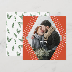 Cartes Pour Fêtes Annuelles Mise au point festive   Orange Horizontal   Photo