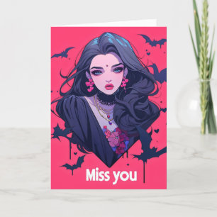 Cartes Pour Fêtes Annuelles Miss You Demonic Woman