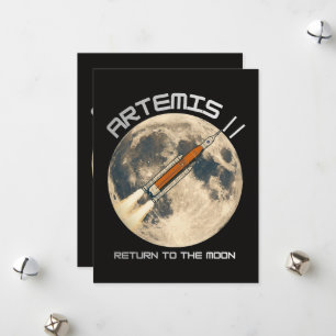 Cartes Pour Fêtes Annuelles mission Artémis sur la Lune