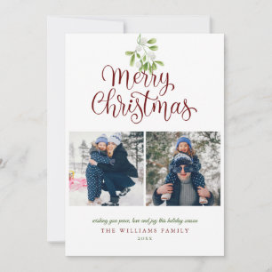 Cartes Pour Fêtes Annuelles Mistletoe Joyeux Noël 3 Photo
