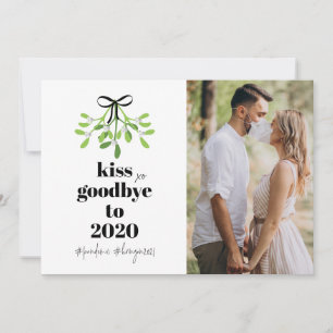 Cartes Pour Fêtes Annuelles Mistletoe Kiss Adieu à 2020 Do-Over Humour drôle
