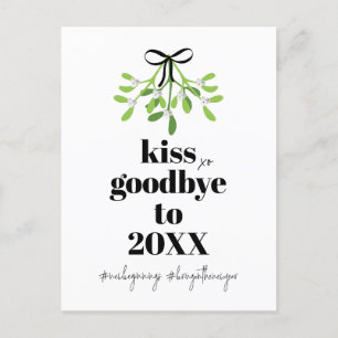 Cartes Pour Fêtes Annuelles Mistletoe Kiss Adieu Do Over Funny Holiday Post