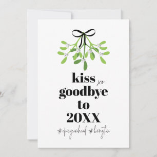 Cartes Pour Fêtes Annuelles Mistletoe Kiss Adieu Greener Do Over Funny Humour
