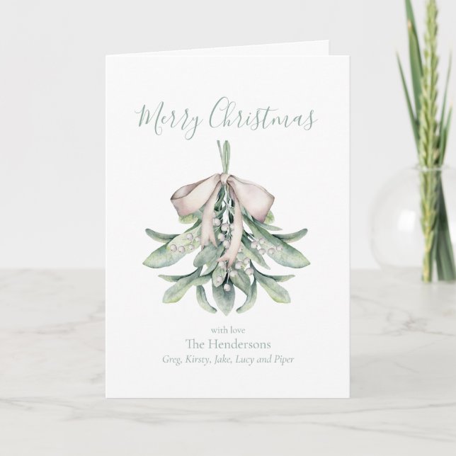 Cartes Pour Fêtes Annuelles Mistletoe Posy Noël (Devant)