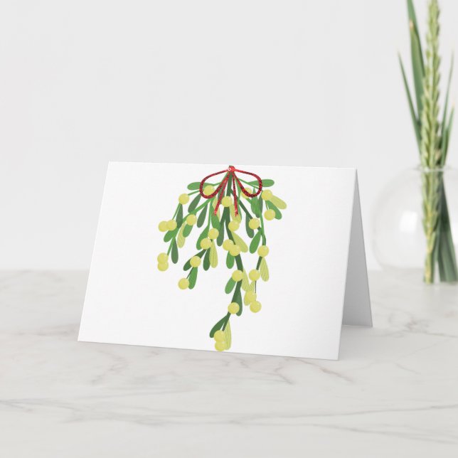 Cartes Pour Fêtes Annuelles mistletoe rouge (Devant)