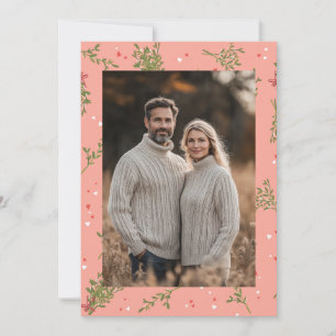 Cartes Pour Fêtes Annuelles Mistletoe Sweet Rose Noël Photo personnalisée