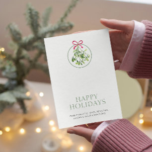 Cartes Pour Fêtes Annuelles Mistletoe Thème Noël Personnalisé
