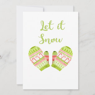 Cartes Pour Fêtes Annuelles Mittens de Noël tricotés