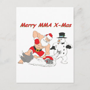 Cartes Pour Fêtes Annuelles MIXED MARTIAL ART Père Noël
