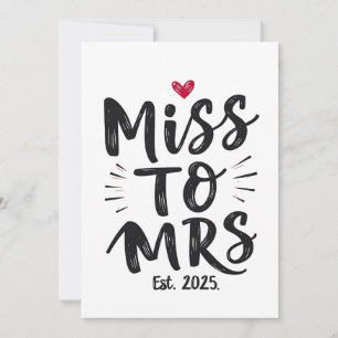 Cartes Pour Fêtes Annuelles Mlle à Mme Env. 2025 Mariage Mari Épouse Couple
