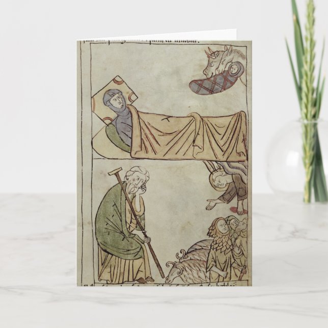 Cartes Pour Fêtes Annuelles Mme 108 fol.168 la nativité, d'une bible (Devant)