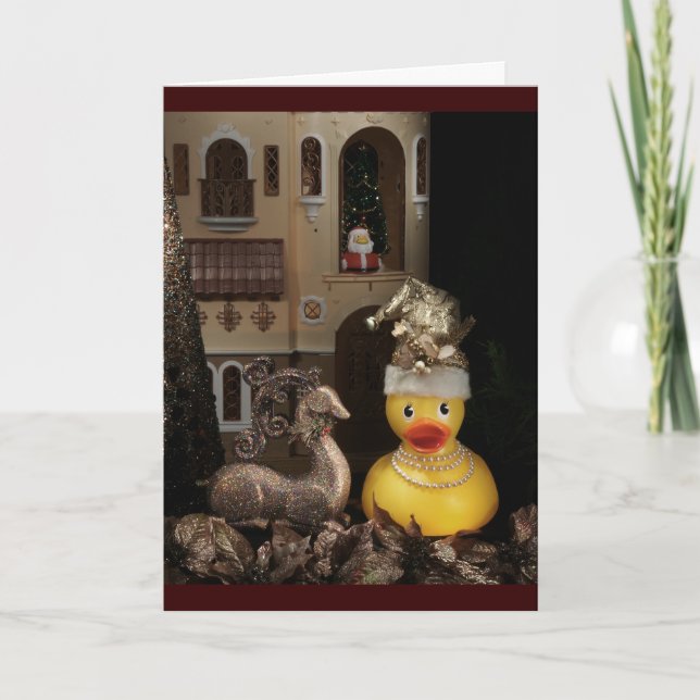 Cartes Pour Fêtes Annuelles Mme Ducky Claus (Devant)