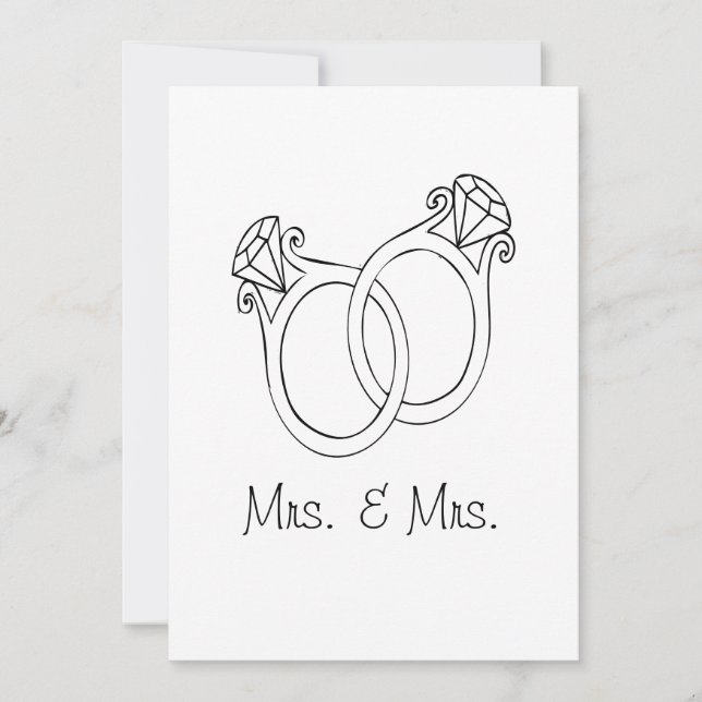 Cartes Pour Fêtes Annuelles Mme & Mme Mariage Card (Devant)