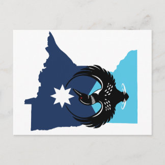 Cartes Pour Fêtes Annuelles MN Loon Rising - MN State flag