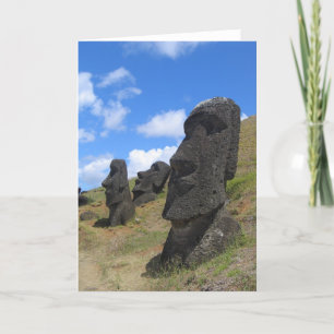 Cartes Pour Fêtes Annuelles Moai sur l'île de Pâques