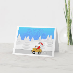 Cartes Pour Fêtes Annuelles Mobile de Père Noël - Italien