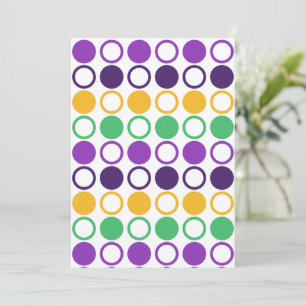 Cartes Pour Fêtes Annuelles Mod Mardi Gras Points