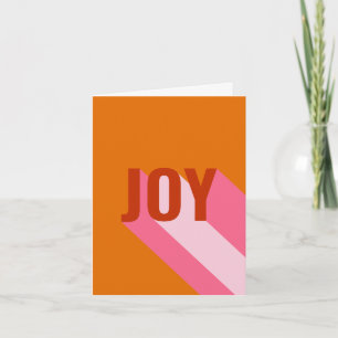 Cartes Pour Fêtes Annuelles Mod Rétro Couleurs Vive Rose Orange Joie Photo