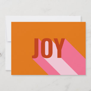 Cartes Pour Fêtes Annuelles Mod Rétro Couleurs Vive Rose Orange Joie Photo