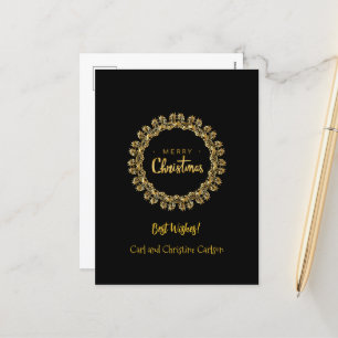 Cartes Pour Fêtes Annuelles Modèle, beau noir et or,