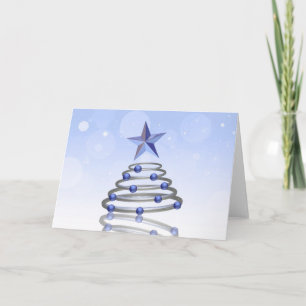 Cartes Pour Fêtes Annuelles Modern 3D Chrome Christmas Tree