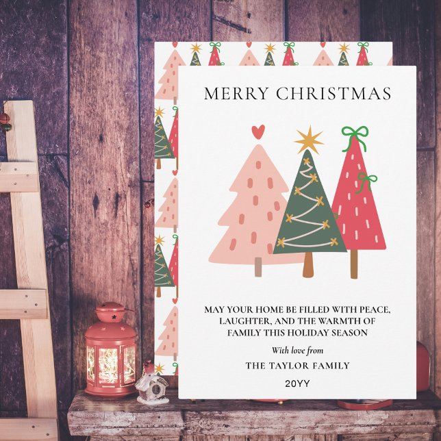 Cartes Pour Fêtes Annuelles Modern Boho Hand Drawn Whimsical (Modern Boho Hand Drawn Whimsical Holiday Card
)