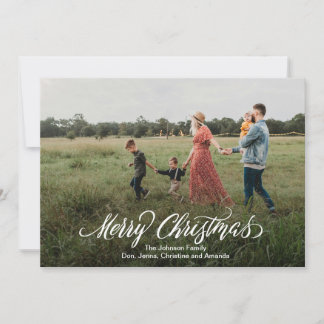 Cartes Pour Fêtes Annuelles Modern Calligraphy Merry Christmas
