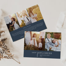 Modern Chic Navy Blue Photo Collage Nouvelles du N