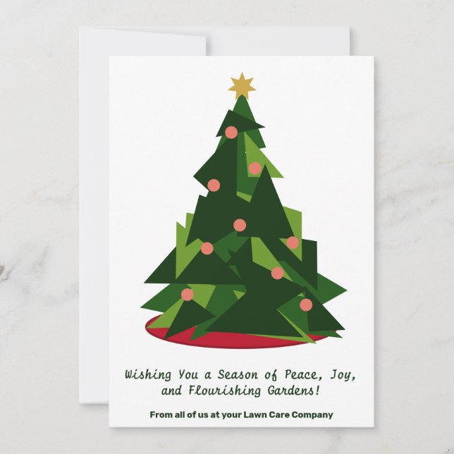 Cartes Pour Fêtes Annuelles Modern Christmas Tree Business Holiday Card (Devant)