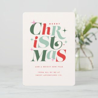 Cartes Pour Fêtes Annuelles Modern Christmas Typography Company