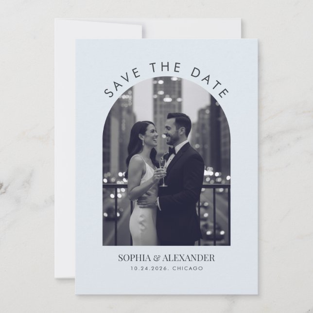 Cartes Pour Fêtes Annuelles Modern Emerald Arch Photo Frame (Devant)