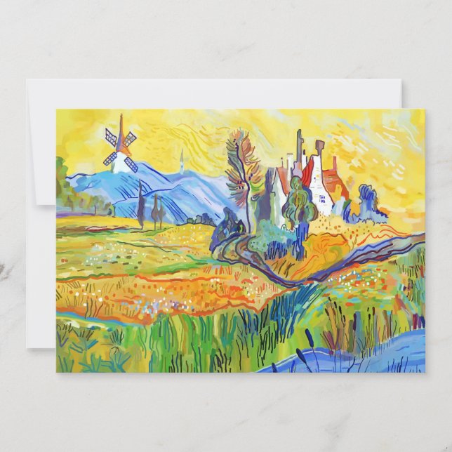 Cartes Pour Fêtes Annuelles Modern Impressionist Art Summer Provence Scenery (Devant)