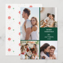 Modern Minimal Four Photo Collage Christmas