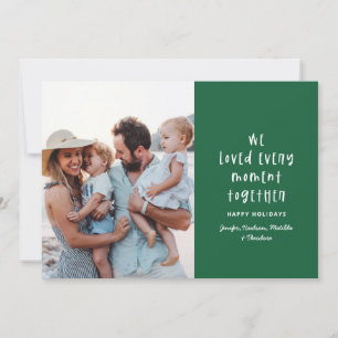 Cartes Pour Fêtes Annuelles Modern, minimum typographiy holiday family photo