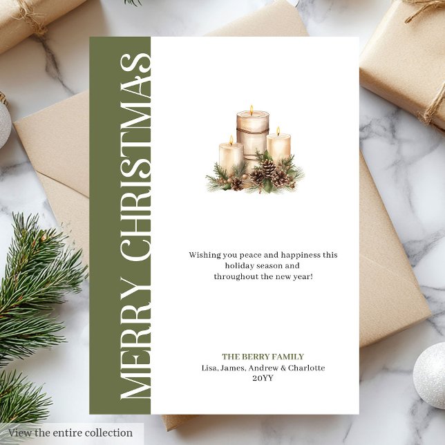 Cartes Pour Fêtes Annuelles Modern Neutral Tones Christmas Greeting Card (Modern Neutral Tones Christmas Greeting Card)