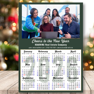 Cartes Pour Fêtes Annuelles Modern Sage Green 2026 Calendrier photo d'entrepri