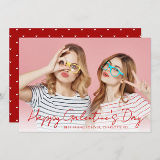 Cartes Pour Fêtes Annuelles Modern Simple Hearts Happy Gelantine's Day Photo