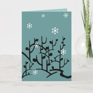 Cartes Pour Fêtes Annuelles Modern Snow Christmas Card