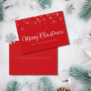 Cartes Pour Fêtes Annuelles Modern Snowflakes Office Holiday Card