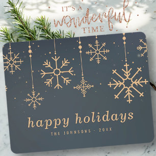 Cartes Pour Fêtes Annuelles Modern Winter Snowflakes Christmas