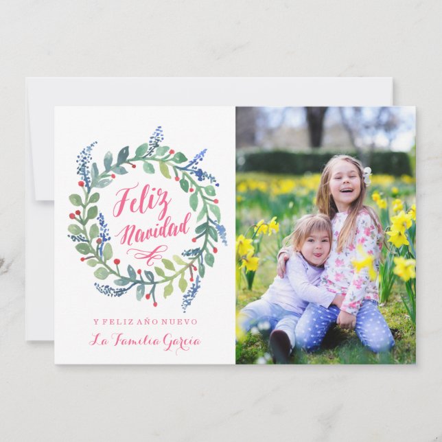 Cartes Pour Fêtes Annuelles Moderna Feliz Navidad | Tarjeta De Navidad (Devant)