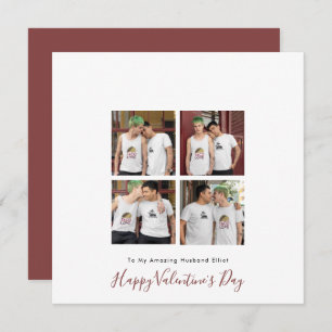 Cartes Pour Fêtes Annuelles Moderne 4 photo LGBT Gay Love Mari Valentine