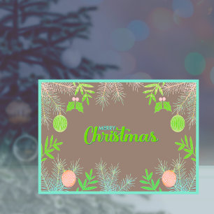 Cartes Pour Fêtes Annuelles Moderne boho Joyeux Noël botanique plat