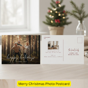 Cartes Pour Fêtes Annuelles Moderne calligraphie de Noël photo tendance