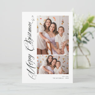 Cartes Pour Fêtes Annuelles Moderne calligraphie rouge Joyeux Noël 3 Photo