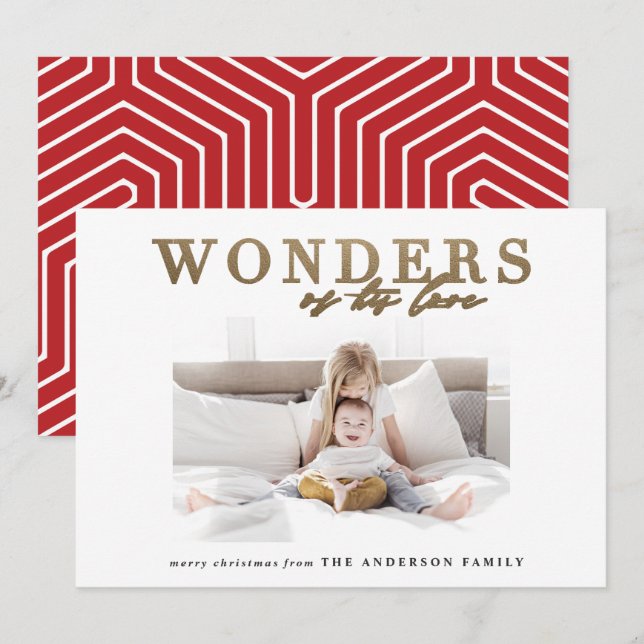 Cartes Pour Fêtes Annuelles Moderne chic religieux or multi photo Noël (Devant / Derrière)