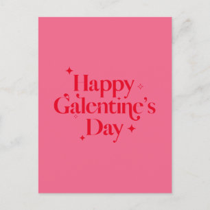 Cartes Pour Fêtes Annuelles Moderne Chic rose rouge étincelle Joyeux Galentine