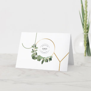 Cartes Pour Fêtes Annuelles Moderne Chic Votre logo Joie Affaires Noël