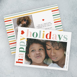 Cartes Pour Fêtes Annuelles Moderne Coloré vacances heureuses Photo